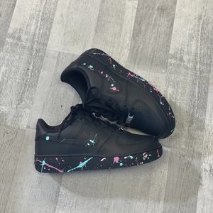 Custom splatter air force ones